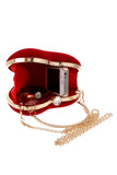 Red Velvet Heart Handbag