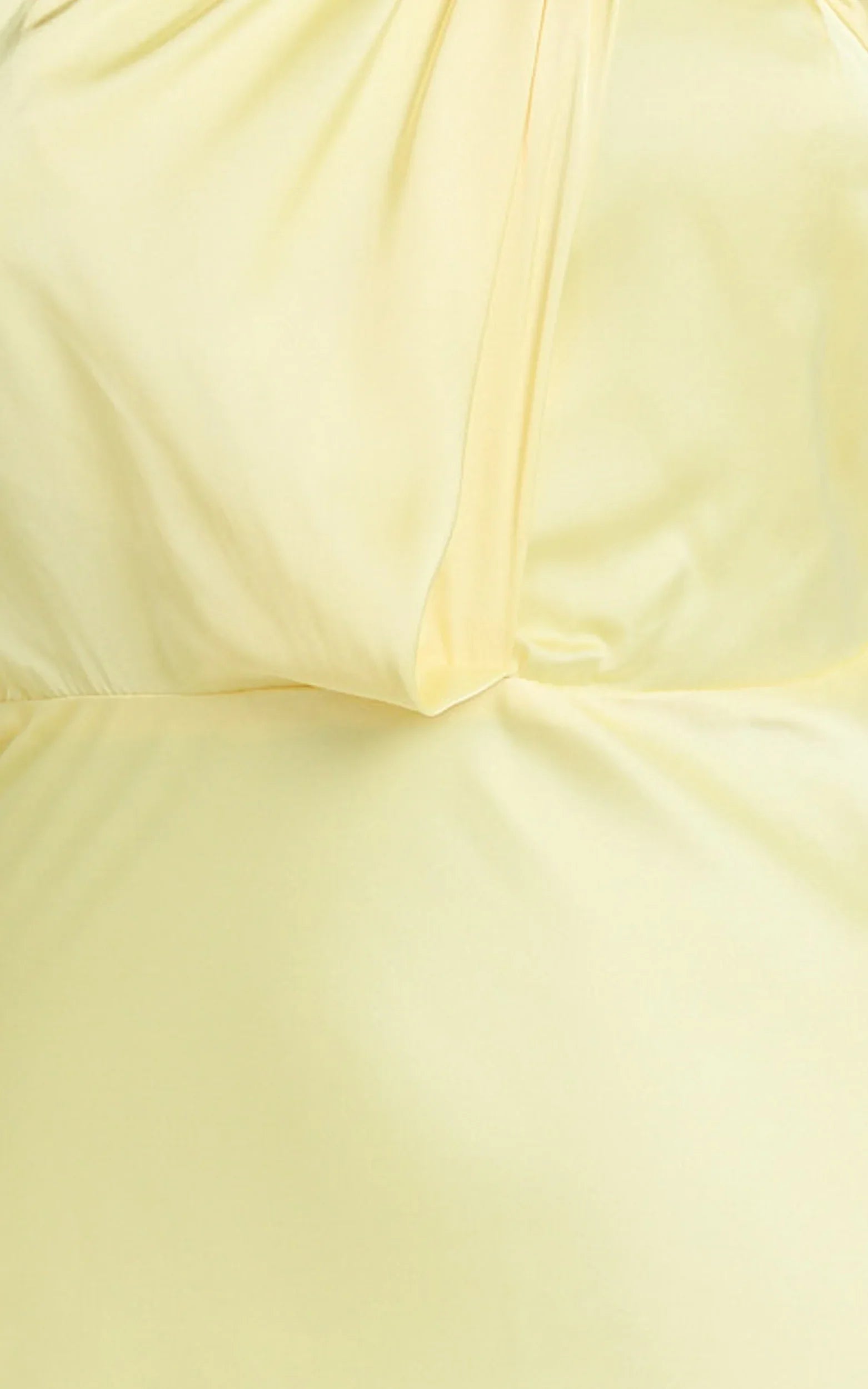 Carmella Midi Dress One Shoulder Twist Detail Dress in Butter Yellow