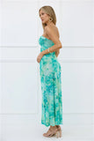 Body Language Strapless Maxi Dress Green