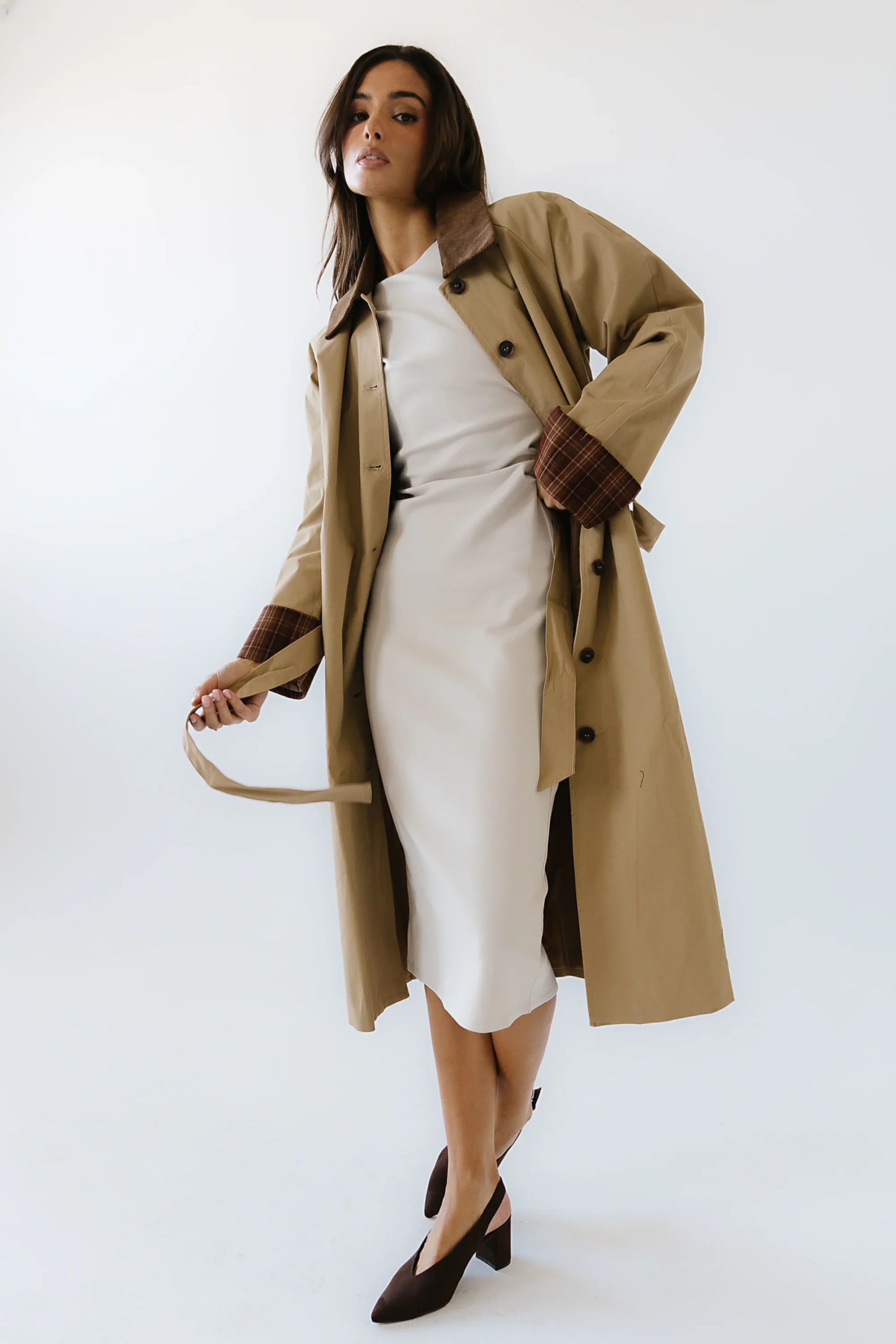 Tulie Contrast Trench Coat