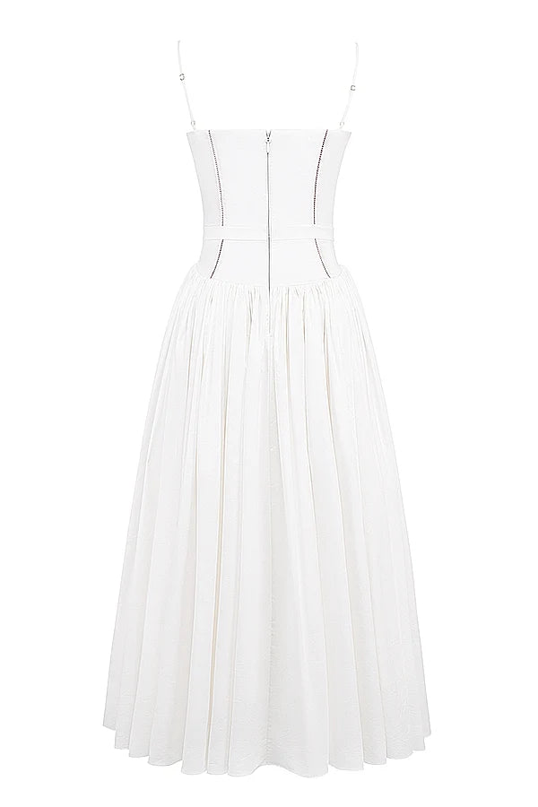 white cotton maxi sundress