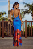 PRIMROSE MAXI DRESS BLUE HIBISCUS
