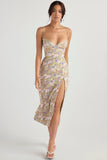 peony print midi sundress