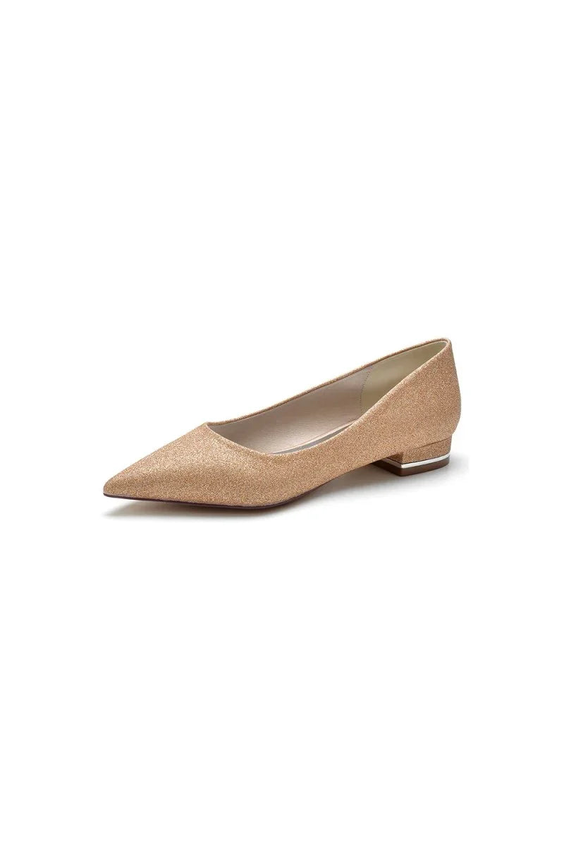 Simple Sequin Pointed Toe Flats