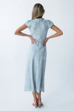 Shae Floral Midi Dress in Blue