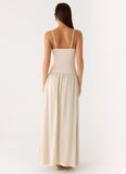 Ali Linen Maxi Dress Oatmeal