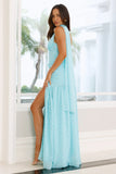 What A Girl Loves Strapless Maxi Dress Blue