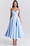 cinderella blue tulle midi dress