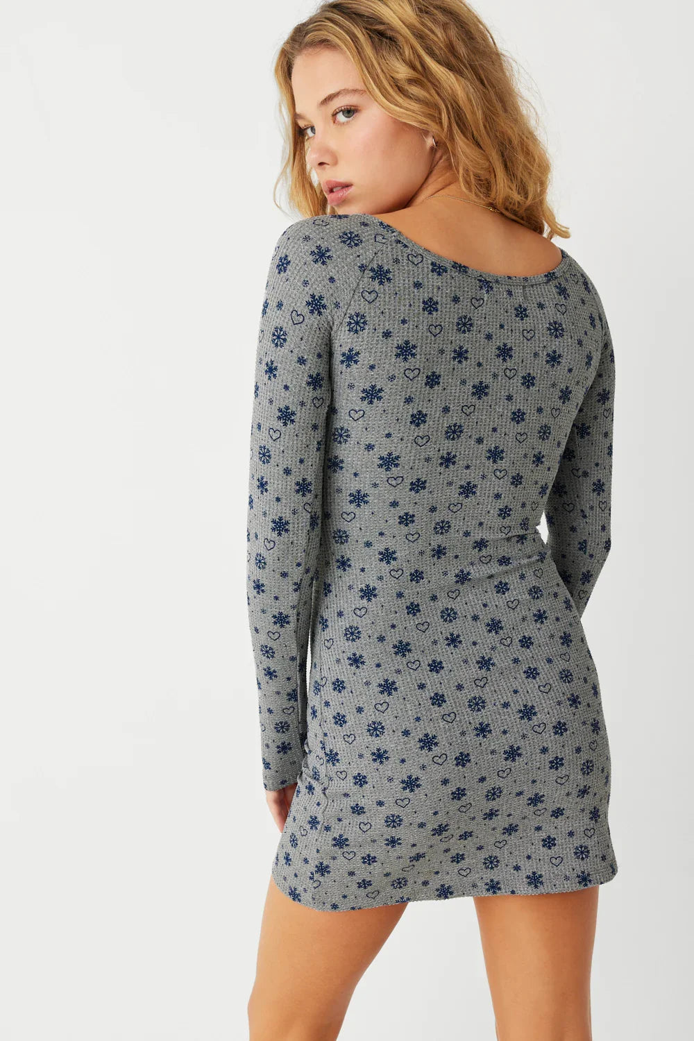 Lumi Waffle Mini Dress Apres Ski