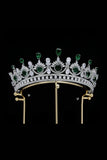 Green Zircon Wedding Crown