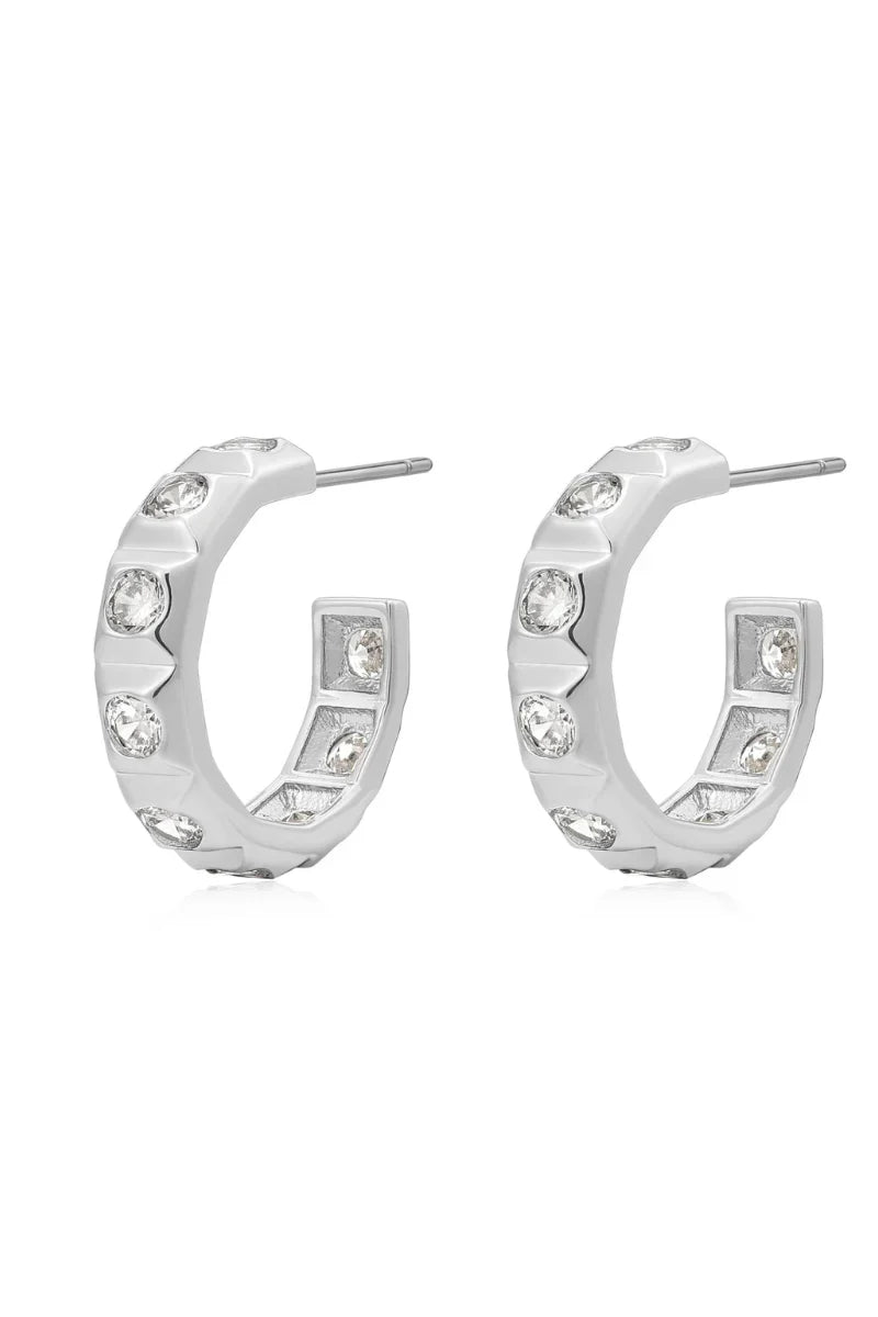 LUV AJ Mini Pyramid Stud Hoops