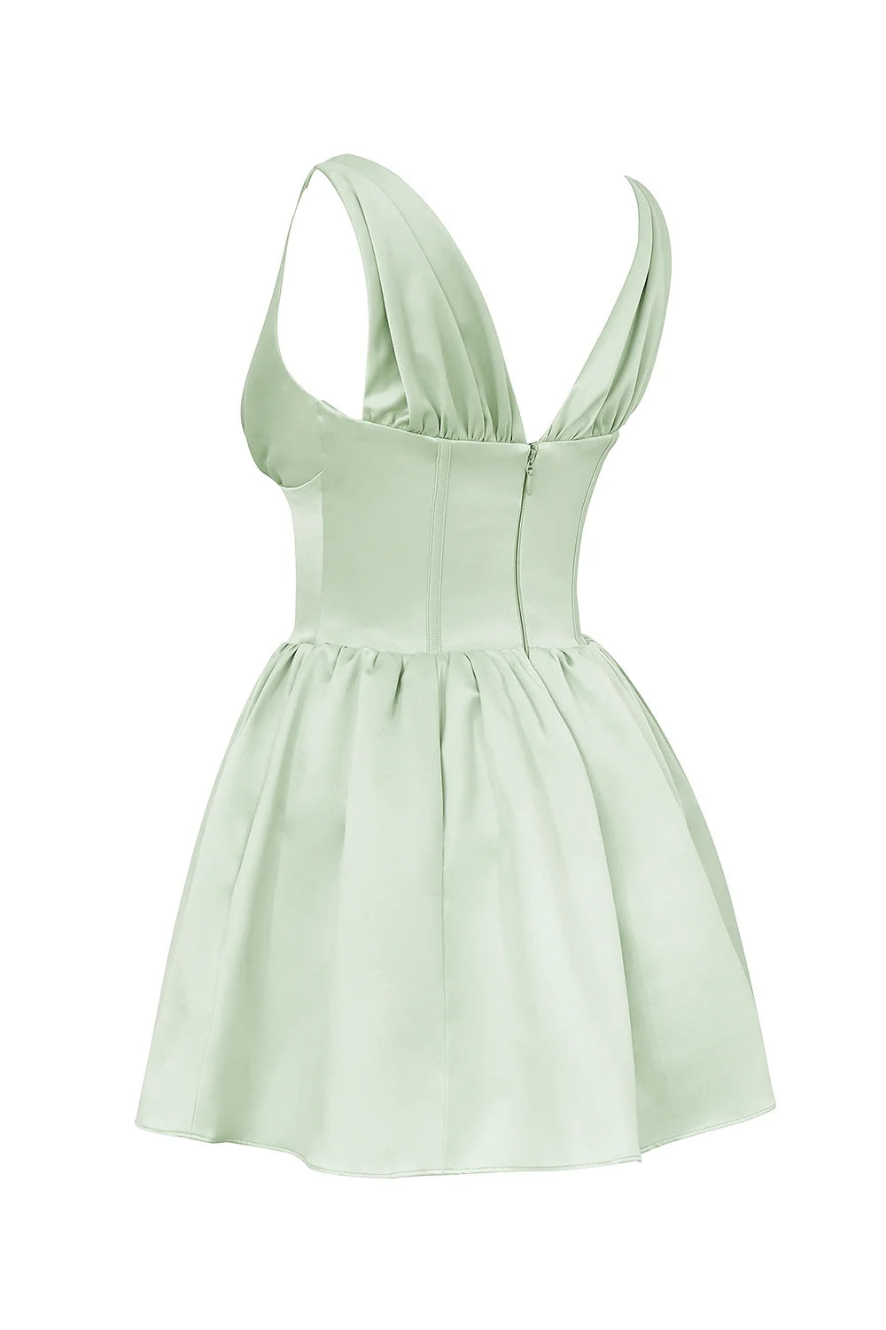 pistachio satin mini dress sale