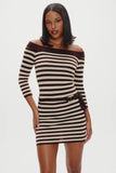 x BELLA HADID Saloon Knit Mini Dress Cowboy Stripe