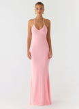 Jolin Halter Maxi Dress Baby Pink