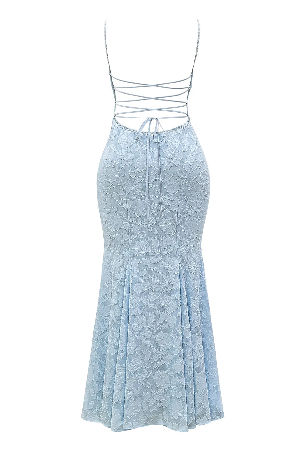 bluebell lace up back maxi dress