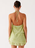 On The Go Beaded Mini Dress Mint