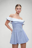 Lilah Striped Mini Dres Midnight Stripe