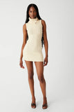 Storm Cable Cloud Knit Mini Dress French Vanilla