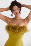 chartreuse maxi dress