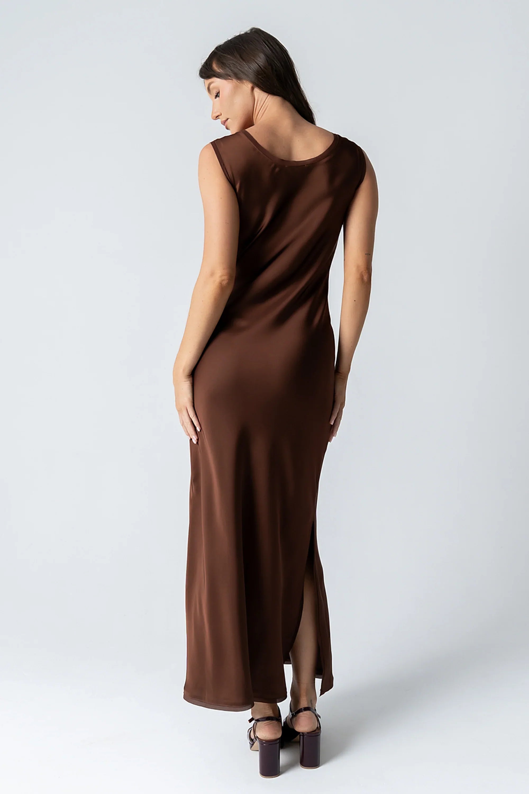 Kesley Maxi Dress in Brown