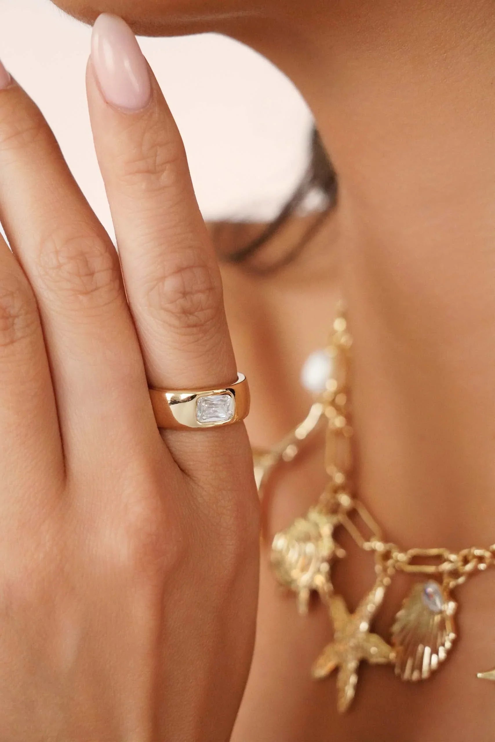 Emerald Cut Treasure Ring