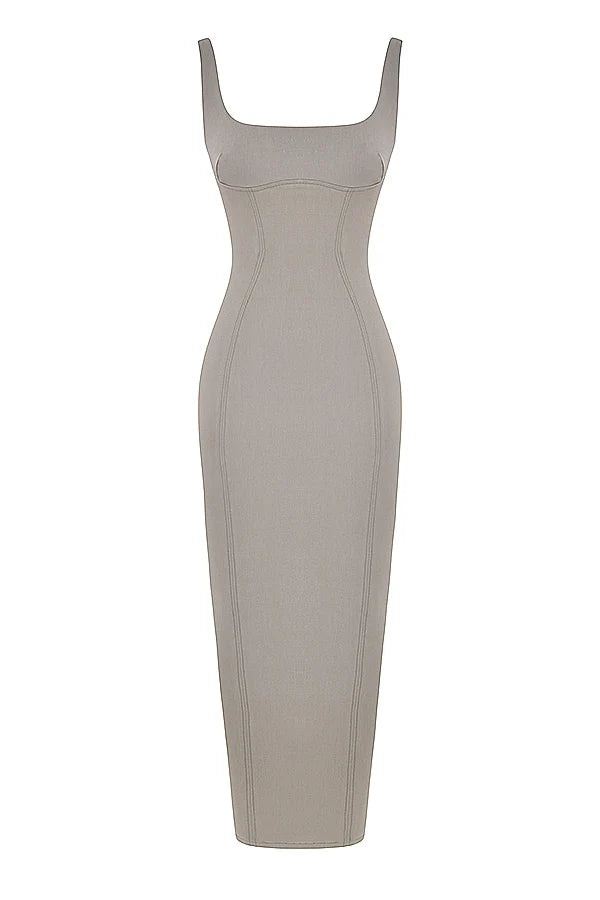 smoke bodycon maxi dress