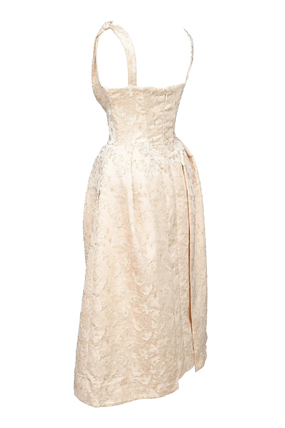 ivory metallic jacquard midi dress sale