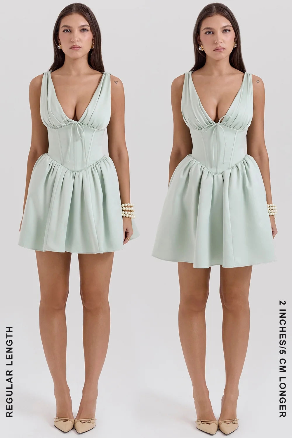 pistachio satin mini dress sale