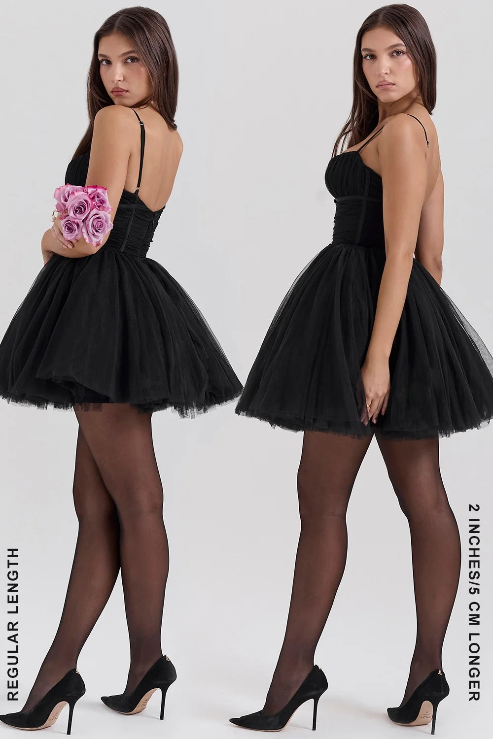 black tulle mini dress sale