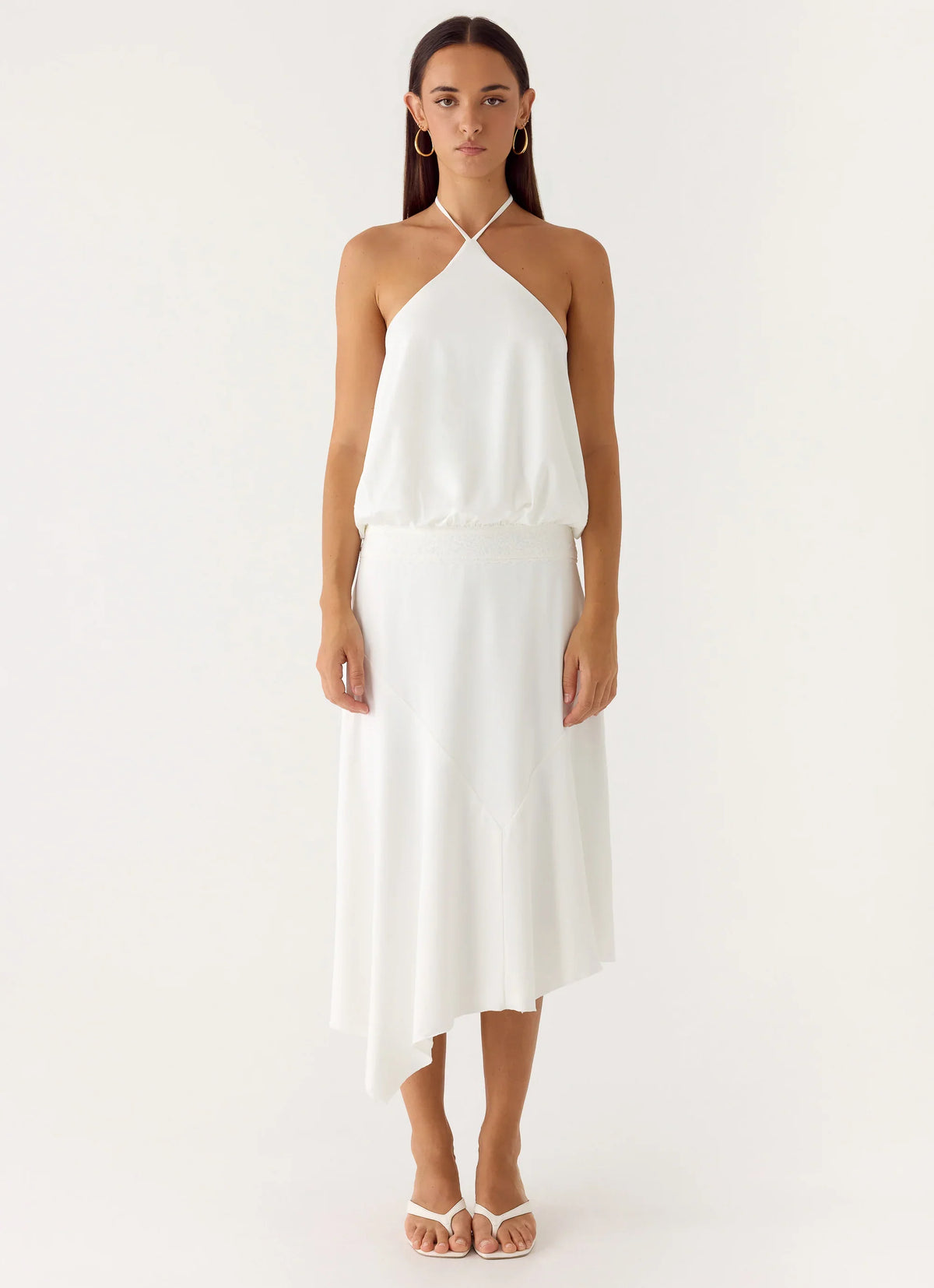 To The Girls Midi Dress White