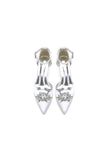 Pointed Toe Rhinestone Kitten Heels
