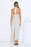 Spotlight Babe Halter Maxi Dress Beige