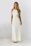 Sultry Samba Halter Maxi Dress Cream