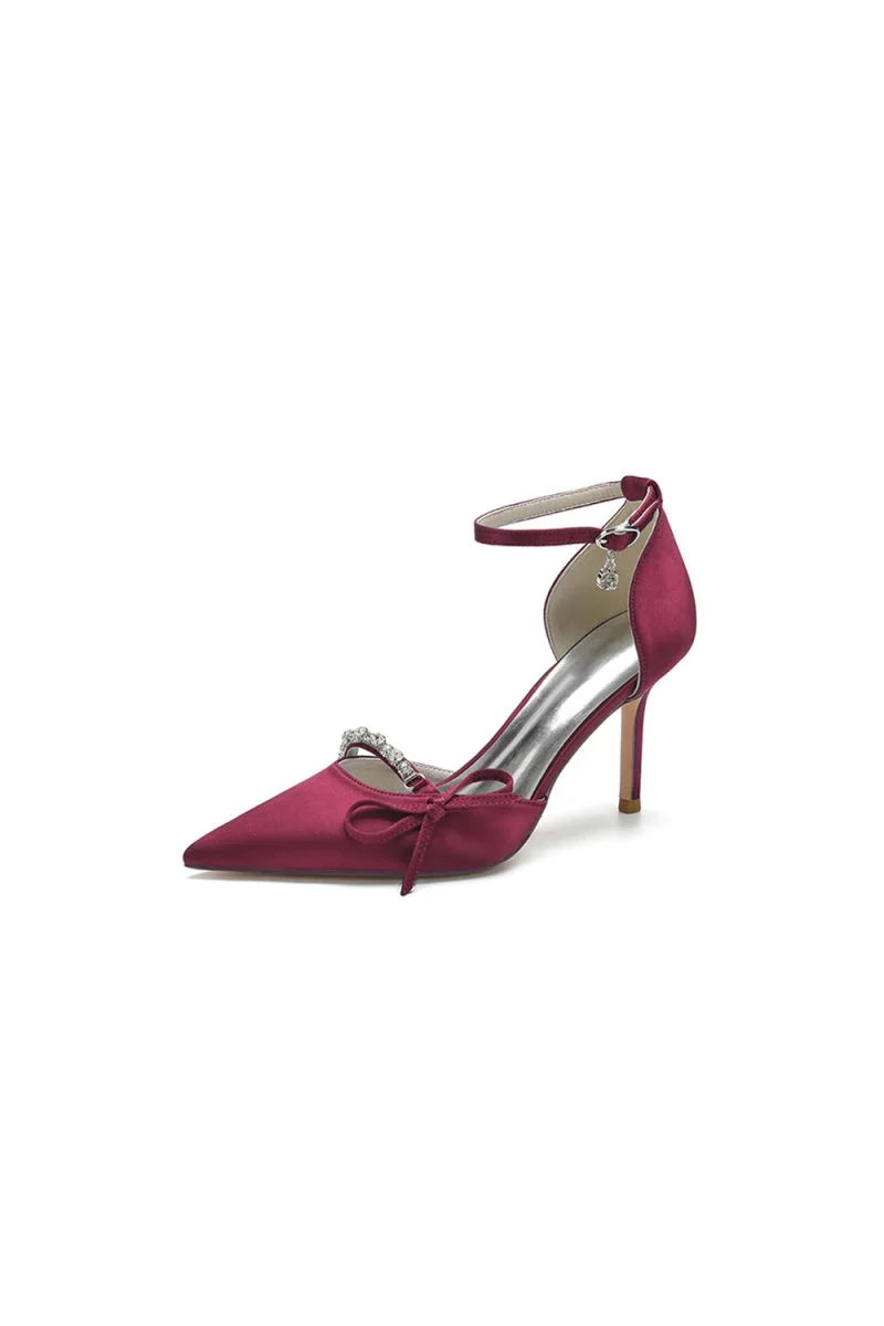 Pointed Toe Party Heels with Bow