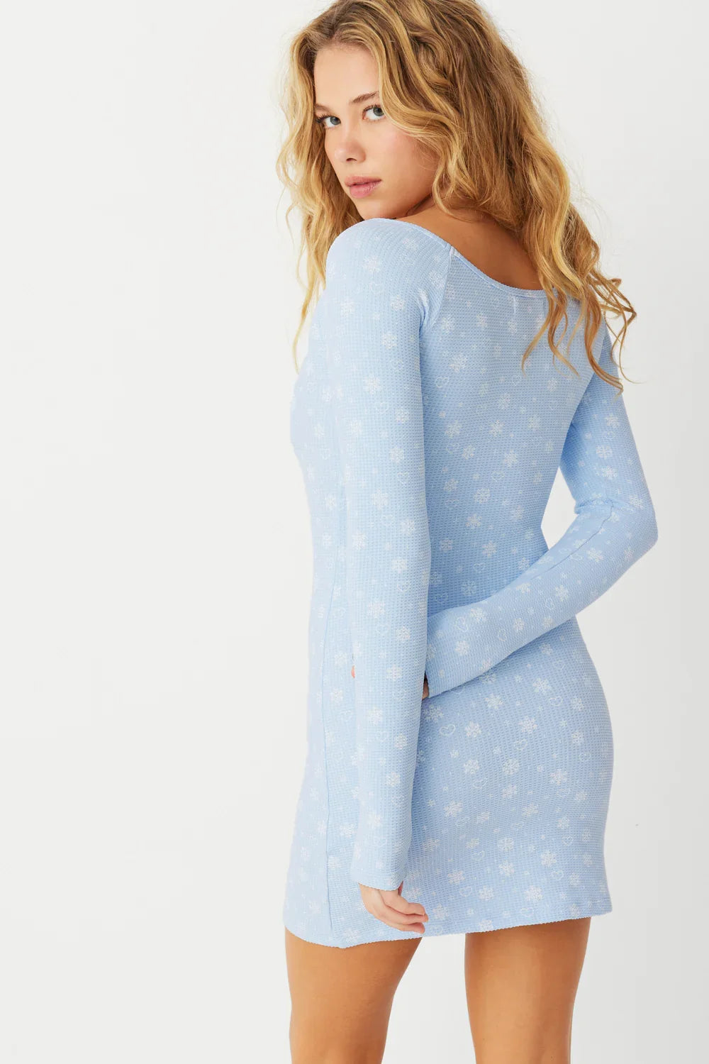 Lumi Waffle Mini Dress Flurries