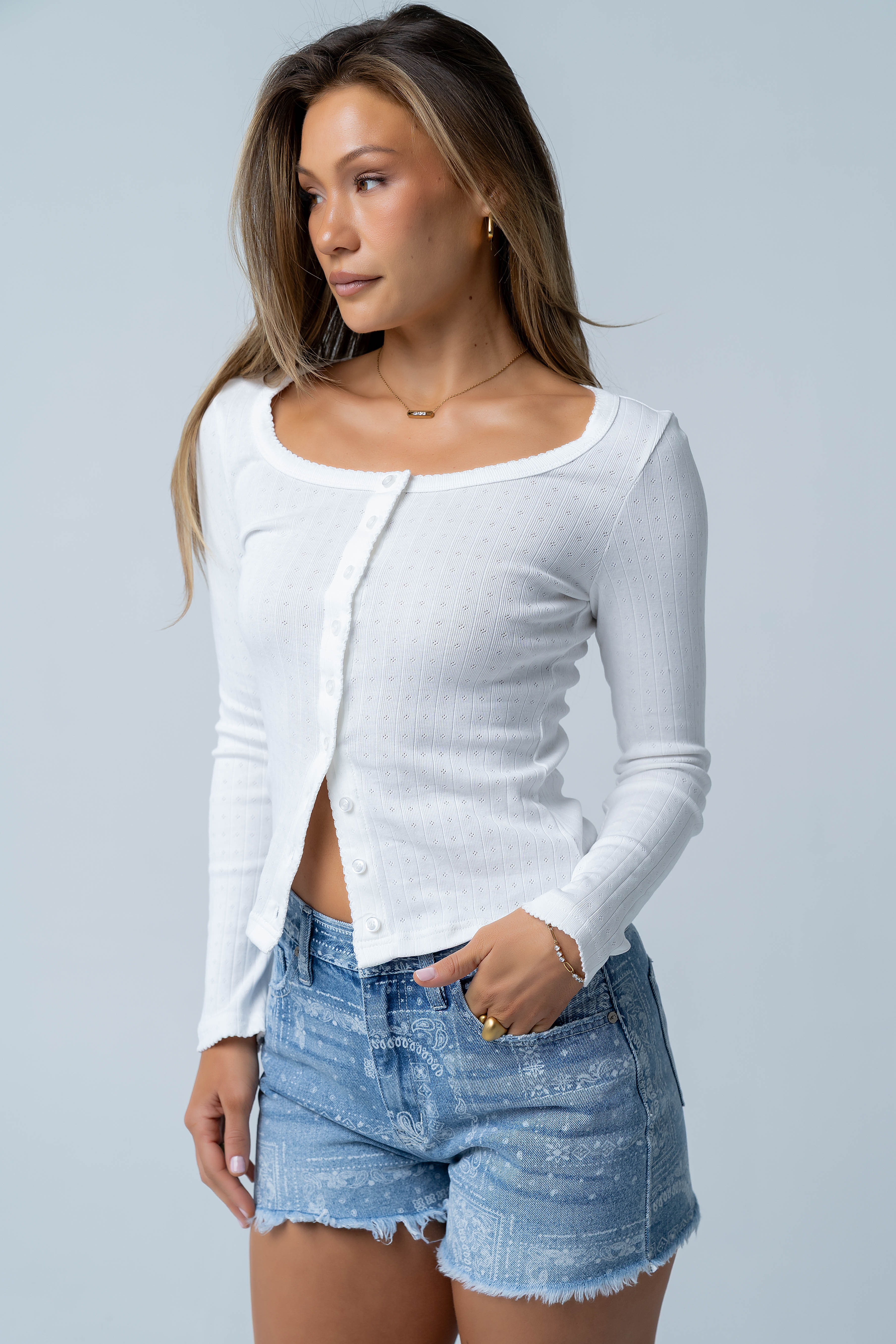 Pura Knit Top in White
