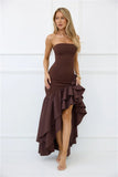Extravagant Events Strapless Maxi Dress Brown