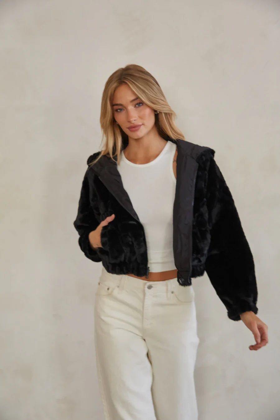 Amelia Reversible Faux Fur Jacket