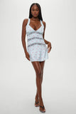 Sedona Satin Lace Mini Dress Tiny Bouquet