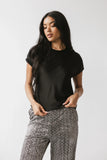Marvin Satin Blouse in Black