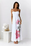 Embrace The Blooms Maxi Dress White