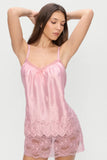 First Crush Satin Babydoll Dress Pillow Talk Pink