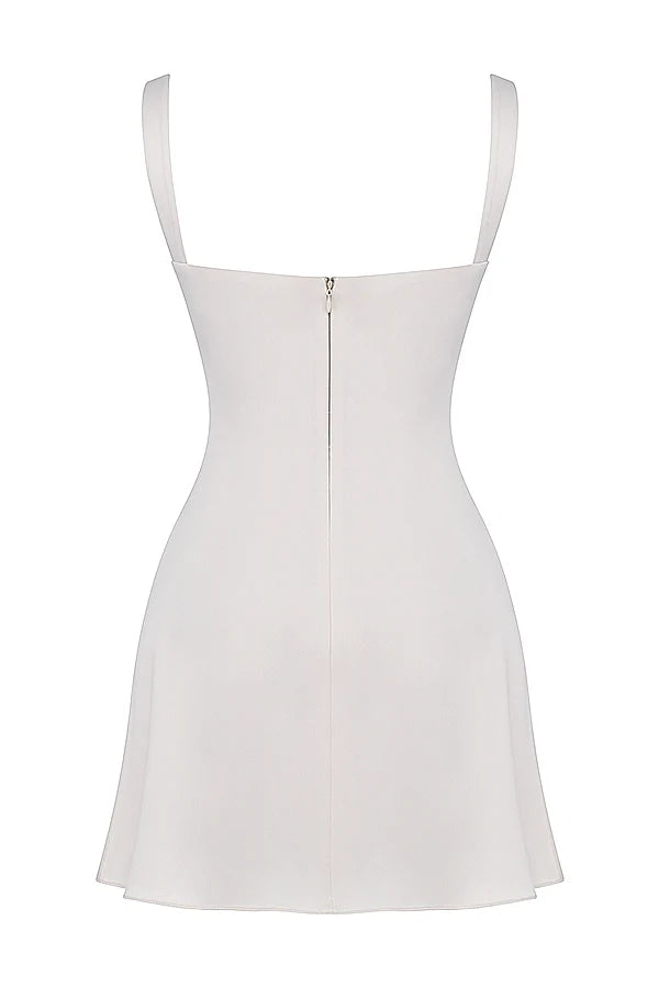 vintage cream mini dress