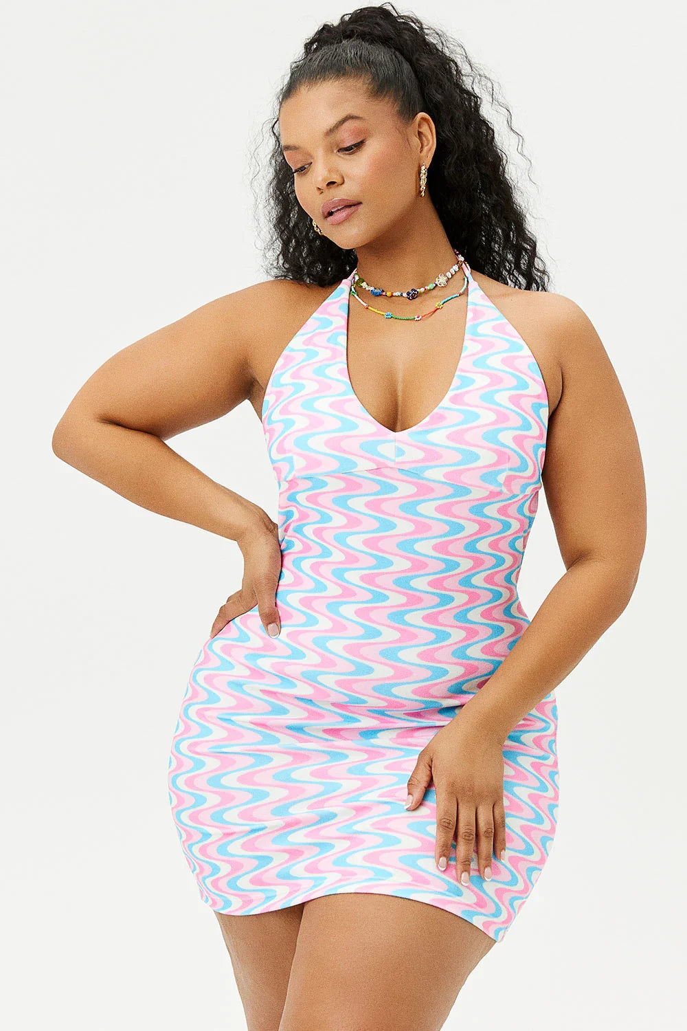 Dev Terry Halter Dress Sister Swirl