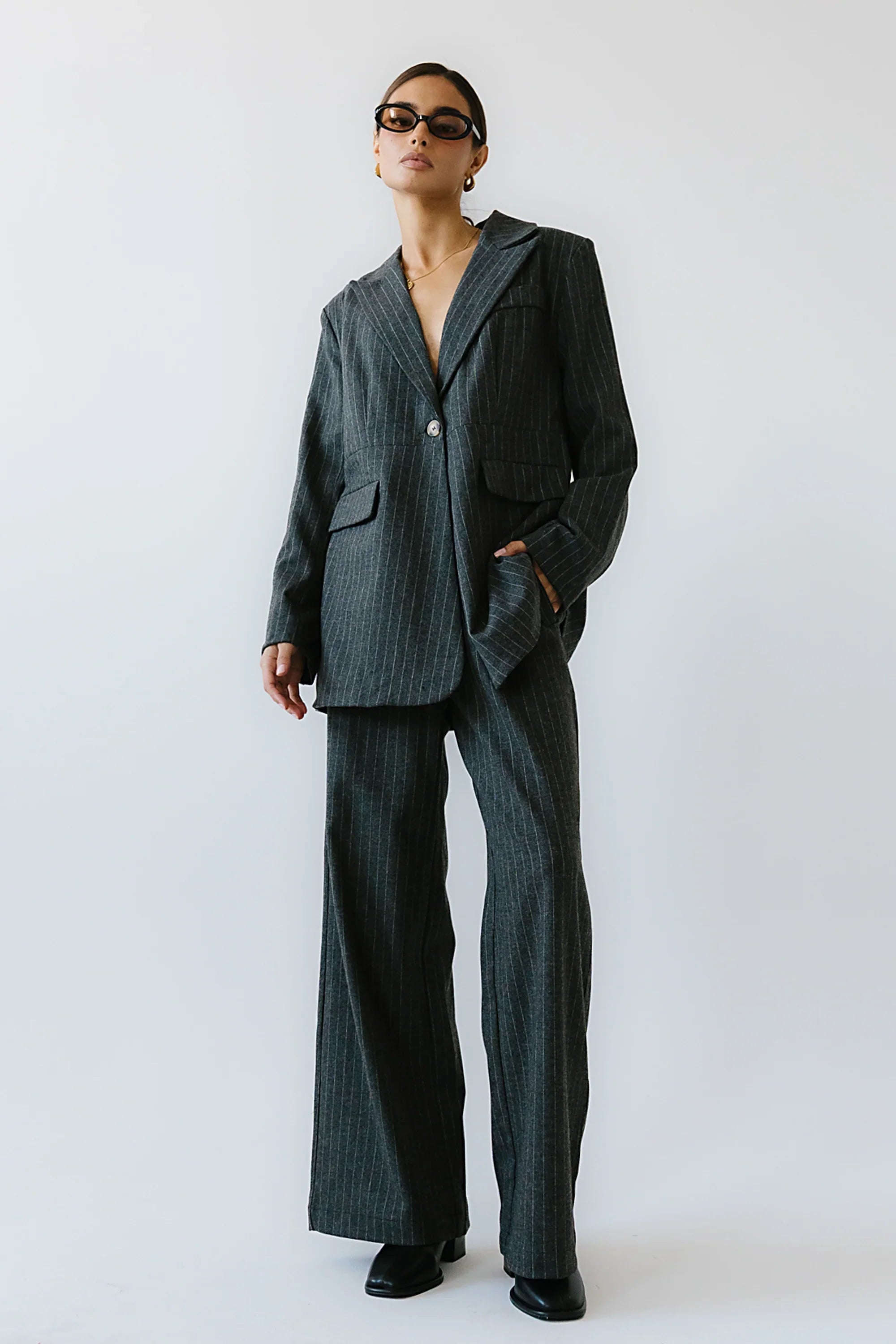 Joey Pinstripe Baggy Pants