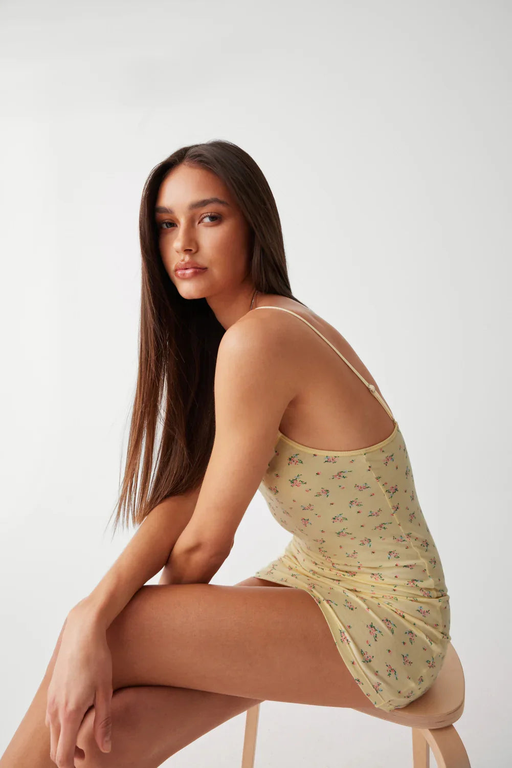 Gwen Floral Mini Dress Buttercup Bouquet