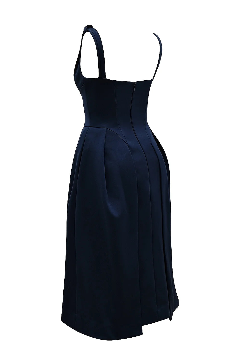 midnight twist strap satin midi dress sale