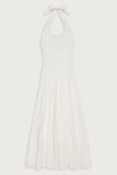 River Halter Maxi Dress White
