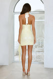 Club Queen Sequin Mini Dress Yellow