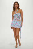 Maribel Floral Mini Skirt Watercolor